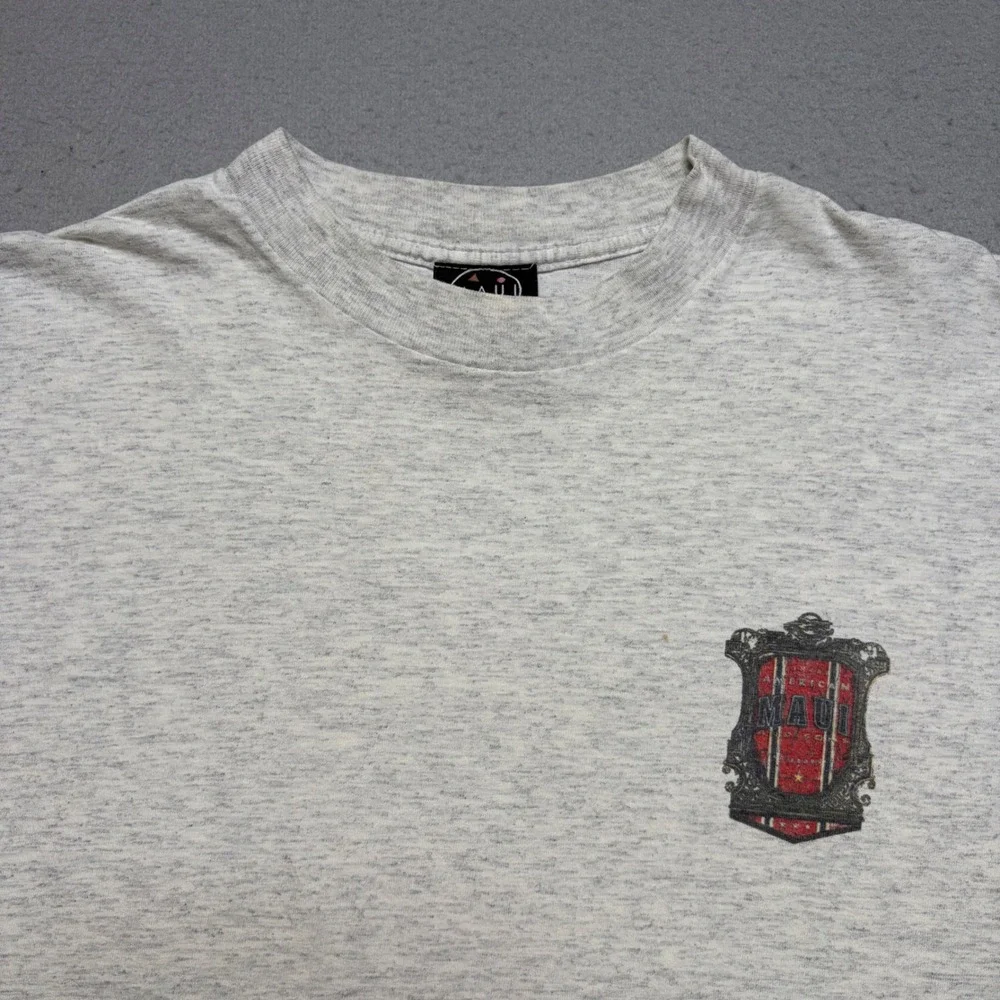 Maui and Sons T-Shirt Mens XXL Grey 1996 Vintage 90s Made in USA Surf Graphic - Picture 5 of 12